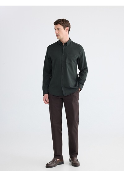 Lcwaıkıkı Classic Yeşil Regular Fit Erkek Gömlek
