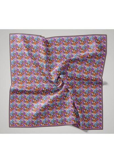 Silk Home Soft Eşarp 73092-29 Kahverengi, Mavi, Turuncu, Leylak, Mor