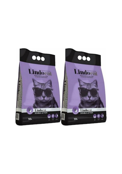 Lindo Cat Lavanta ve Argan Kokulu İnce Taneli Topaklaşan Kedi Kumu 2 x 10 L