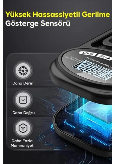 Dijital El Dinamometresi Kavrama Gücü Ölçüm Cihazı Lcd Ekranlı, Ayarlanabilir, Taşınabilir