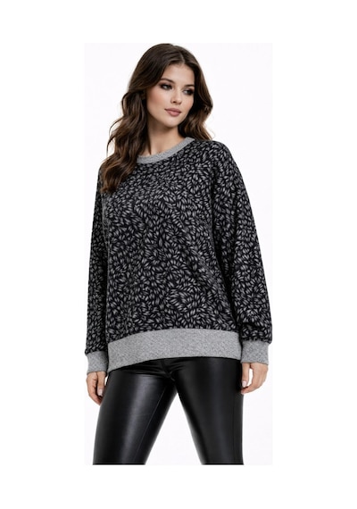 Kadın Yumoş Sıfıryaka Sweatshirt Bgl-st05318 Füme