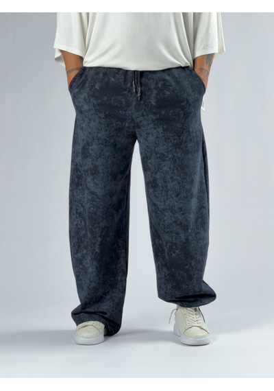 Cocopelli Paça Ayarlamalı Desenli Lacivert Erkek Baggy Pantolon Coc3353