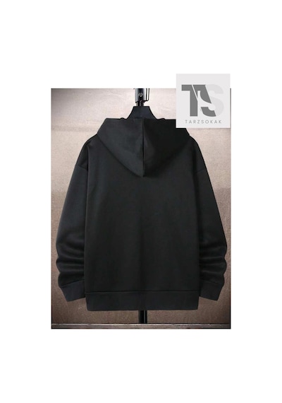 Tarzsokak Fun 23 New York Sweatshirt Fermuarlı Hırka Siyah