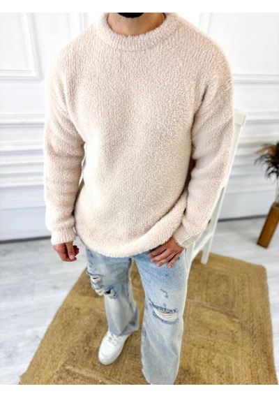 Elku Moda Kazak Oversize Tüylenmez Polar Kazak Bol Kesim Naturel Pamuk Rahat Kesim Salaş Peluş Kazak Krem Elku Moda Kazak Oversize Tüylenmez Polar Kazak Bol Kesim Naturel Pamuk Rahat Kesim Salaş Peluş Kazak Krem