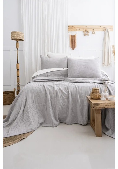 Şaheser Home Collection Yatak Örtüsü Çift Kişilik Janna A.gri Çok Renkli