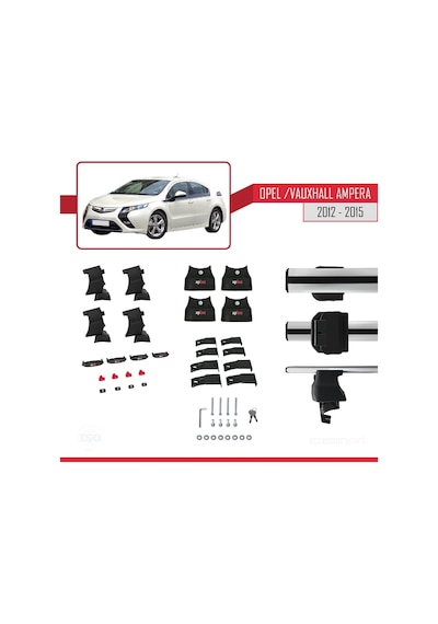 Opel / Vauxhall Ampera 2012-2015 Arası İle Uyumlu Ace-4 Ara Atkı Tavan Barı Gri