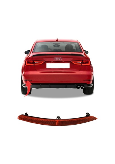 Audi A3 Sedan Sol Arka Tampon Reflektörü 2013-2016 8V5945105A