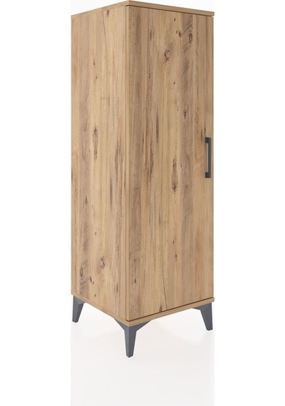 Hyperion Dolap 3 Raflı Tek Kapaklı 44x44x134 Çam-çam Çam