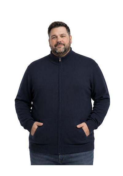 Battalmoda Erkek Büyük Beden Lacivert Basic Cepli Triko Hırka 3xl-4xl-5xl-6xl