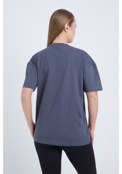 Velvoria Unisex Oversize Basic Antrasit T-shirt