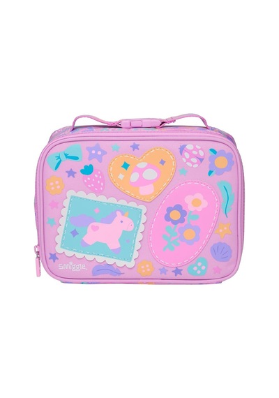 Smiggle Little Journeys Mini Kare Beslenme Çantası Pembe 458129 Çok Renkli