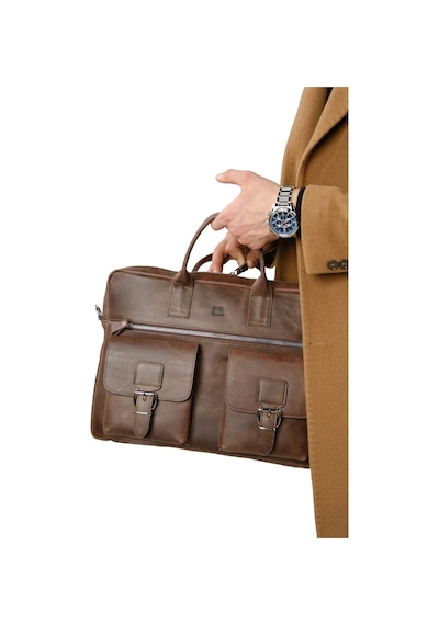 Mft Leather Hakiki Deri Laptop El Çantası Loreen 2230 Tiguan Kahverengi