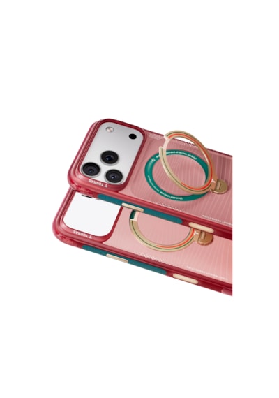 Torras Apple iPhone 17 Pro / 18 Pro Uyumlu Ostand Q3 Air World Cup Serisi Magsafe Kılıf Kırmızı