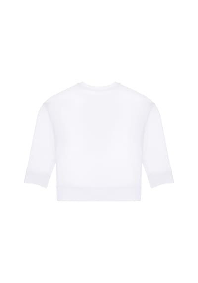 U.S. Polo Assn. Kız Çocuk Beyaz Bisiklet Yaka Sweatshirt 50298202-VR013