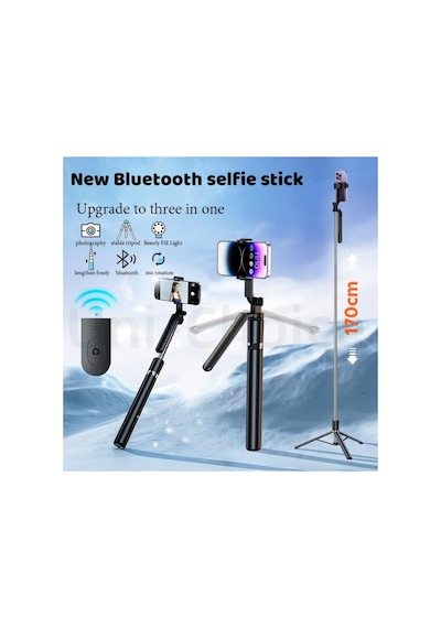 R16x 170cm Selfie Stick Led Işıklı Bluetooth Uzaktan Kumandalı 360 Derece Kullanım Tutma Kollu Telefon Ve Kamera Uyumlu Tripod Özçekim Çubuğu R16x 170cm Selfie Stick Led Işıklı Bluetooth Uzaktan Kumandalı 360 Derece Kullanım Tutma Kollu Telefon Ve Kamera Uyumlu Tripod Özçekim Çubuğu