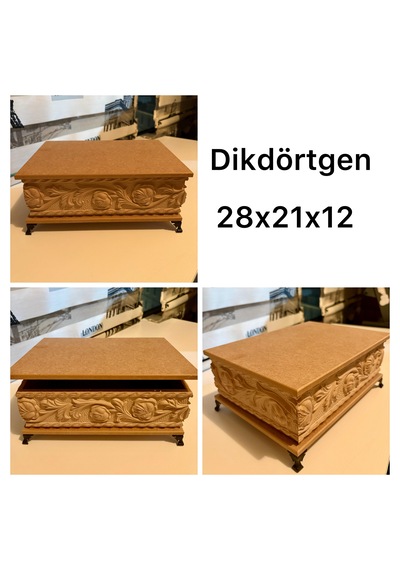 Dekoratif Ham Ahşap Kutu 6