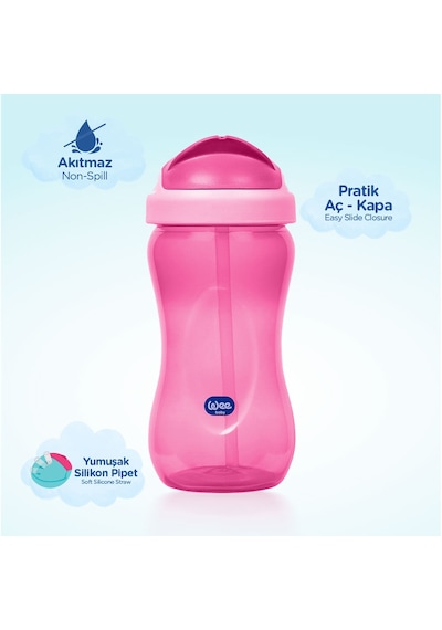Wee Baby Pipetli Bardak 350 ML Pembe