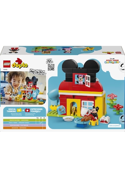 LEGO® DUPLO®│Disney Minnie ve Pluto ile Mickey’nin Kulüp Evi 10465 -2 Yaş ve Üzeri Çocuklar için Yaratıcı Oyuncak Yapım Seti (87P)