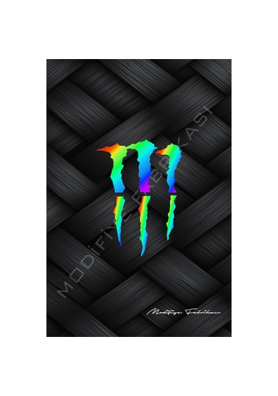Motosiklet Pençe Sticker Folyo - Hologram - 10 X 7 Cm