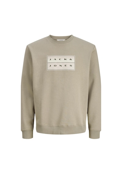 Jack & Jones Jcofusıon Erkek Bisiklet Yaka Box Fit Sweatshirt Günlük Rahat Haki