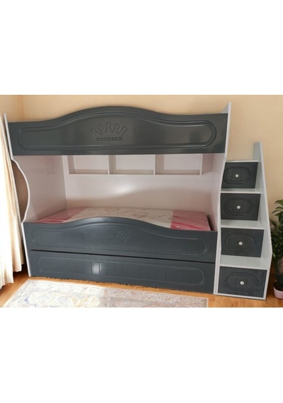 Nice Tamamı Mdf Lake Boyalı Yavrulu 3 Lü Ranza Ab
