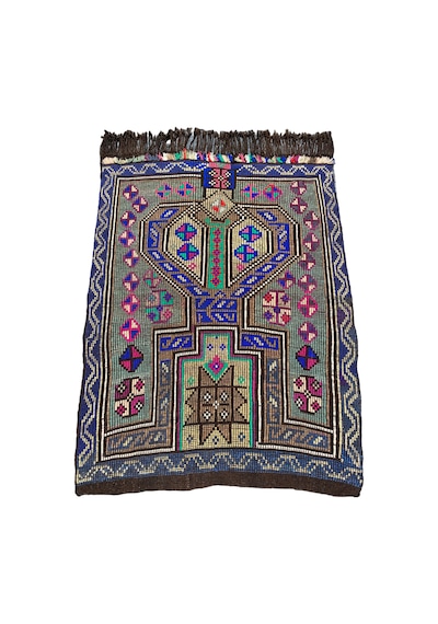 El Dokuma Sıfır Mut Kilimi 105x130 Renkli Kök Boya Kilim  Teşhir Ürün