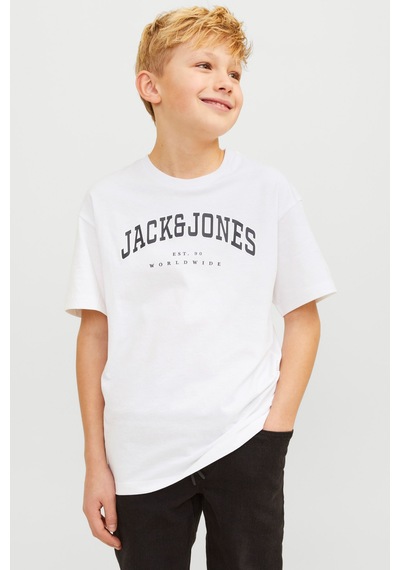 Jjecaleb Varsıty Tee Ss O Beyaz Erkek Çocuk Kısa Kol T-shirt White