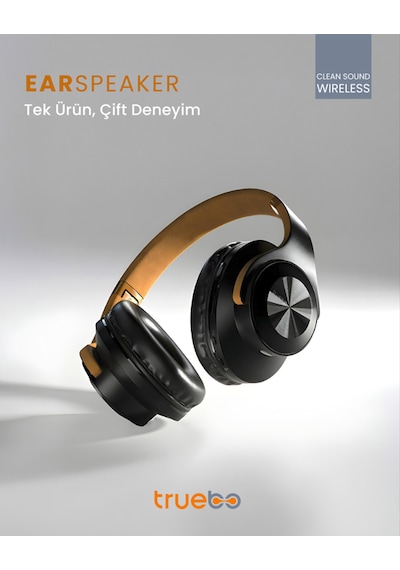 Truebo EarSpeaker Hoparlöre Dönüşebilen Kulak Üstü Bluetooth Kulaklık