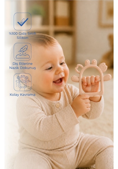 Babyjem Silikon Kolay Kavrama Diş Kaşıyıcı Pembe