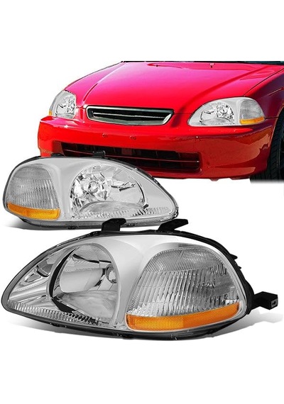 Honda Civic 1996- Sedan H.b Krom Usdm Ön Far
