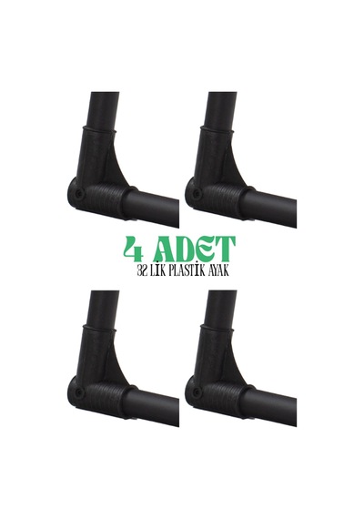 32 Lik 4 Adet Plastik Bebek Beşik Ayağı Salıncak Ayağı Boru Birleştirme Siyah 4'lü Tr Yok Anadolu Be Diğer