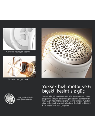 Daivin Lintlift Tüy Toplama Makinesi Beyaz