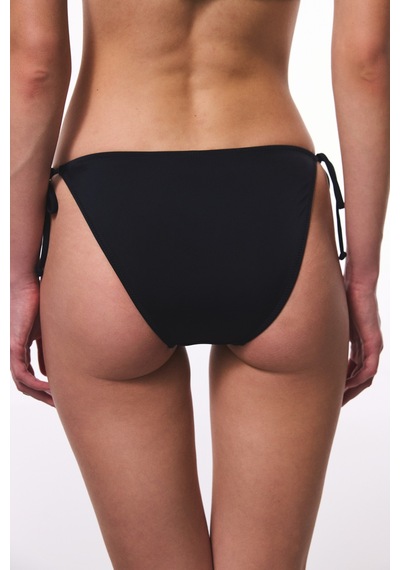 Penti Siyah Bağlamalı Düşük Bel Bikini Altı