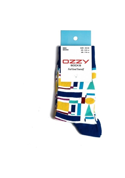 Ozzy Socks Kare Desenli Çorap Çok Renkli