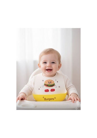 Silikon Bebek Mama Önlüğü Çocuk Mama Önlük Leke Tutmaz Yıkanabilir 821254428