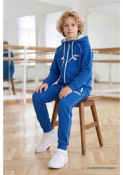 Pina Kids Erkek Çocuk Scuba Atheletic Reglan Kol Kapüşonlu Dalgıç Kumaş Eşofman Takımı Esf7028 Saks Pina Kids Erkek Çocuk Scuba Atheletic Reglan Kol Kapüşonlu Dalgıç Kumaş Eşofman Takımı Esf7028 Saks