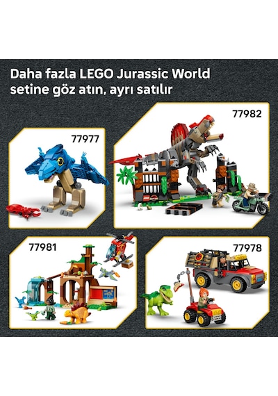 LEGO® Jurassic World Mosasaurus Dinozor Tekne Saldırısı 779837 - 7 Yaş Üzeri için Minifigür İçeren Oyuncak Yapım Seti (703 Parça)