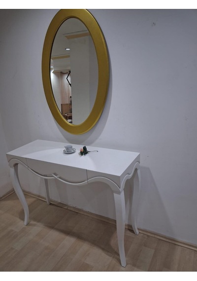 Dresuar Cnc Çökertme 90671 Model Oval Gold Renk Ayna Lake Beyaz Tabla Kayn Aslan Ayak Beyaz - Gold Dresuar Cnc Çökertme 90671 Model Oval Gold Renk Ayna Lake Beyaz Tabla Kayn Aslan Ayak Beyaz - Gold