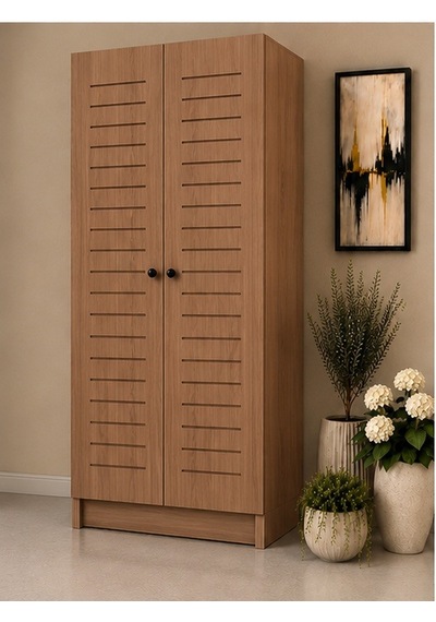 Flower Kombi Dolabı Krem 60 Lık Ceviz