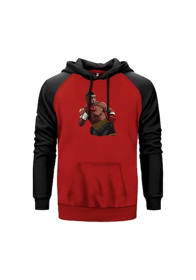 Mike Tyson Wbc Fight Kırmızı Renk Reglan Kol Sweatshirt Kırmızı