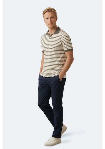 Slazenger Zoll Erkek Polo Yaka Beyaz / Yeşil Tişört