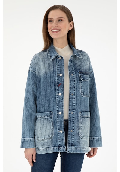 U.S. Polo Assn. Kadın Açık Mavi Jean Tunik Gömlek 50291134-DN0021