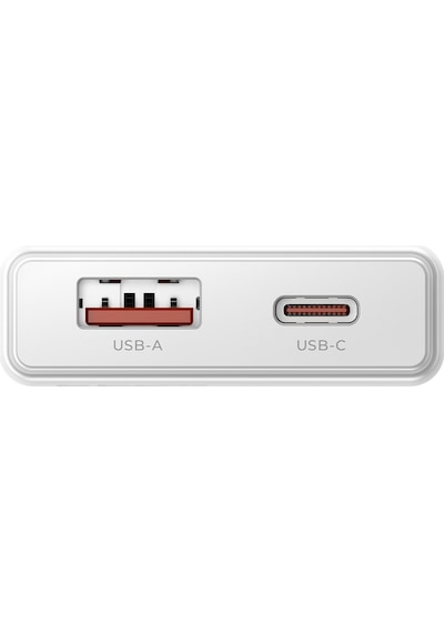 Extra Slim Gan 30W Usb-A Ve Type-C Çift Portlu Hızlı Şarj Aleti Ultra Ince Güç Adaptörü Beyaz