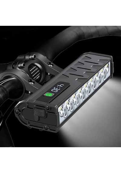 Newboler 10000 Lümen 17 Led Usb Şarjlı Bisiklet Farı 10000 Mah