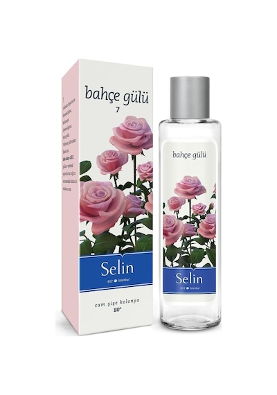 Selin 80 Derece Bahçe Gülü Parfümlü Kolonya Cam Şişe 180 ML