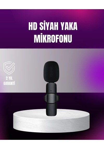 Mey İthalat İphone Uyumlu Çift Mikrofonlu Kablosuz Yaka Seti Profesyonel Ses