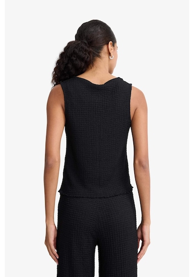Defacto Slim Fit Dar Kesim V Yaka Önden Bağlamalı Bürümcük Kolsuz Bluz F7992ax25aubk81 Siyah