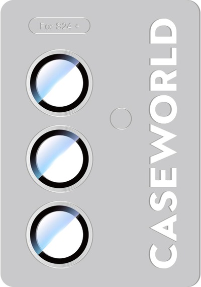 Galaxy Uyumlu S24 Plus Caseworld Alloy Serisi Oleofobik Anti Reflective Kamera Lens Koruyucu Gümüş