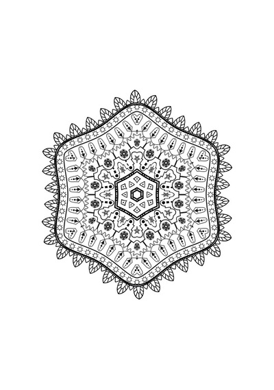 Yaratıcı Mandala Boyama Kitabı Zoru Sevenler İçin