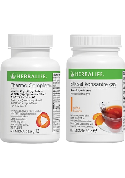 Herbalife Set 1 Adet Thermo 90 Tablet ve 1 Adet Şeftali Çay 50gr